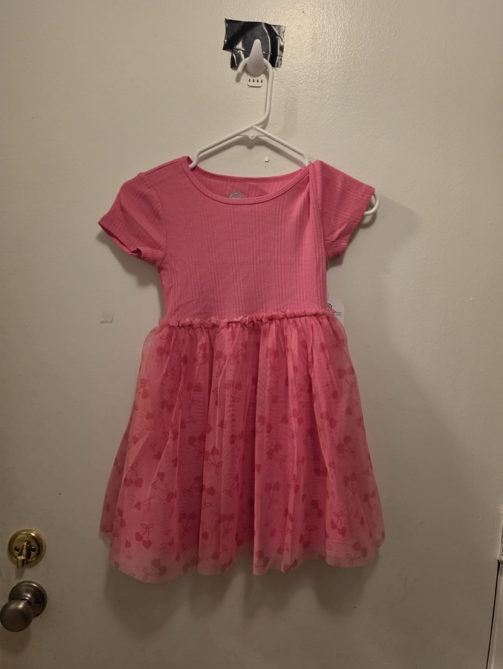 wonder nation Pink Short-Sleeve Tulle Skirt Dress